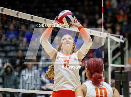 Thumbnail 1 in Grand Oaks vs. Cinco Ranch (UIL 6A Volleyball Final) photogallery.