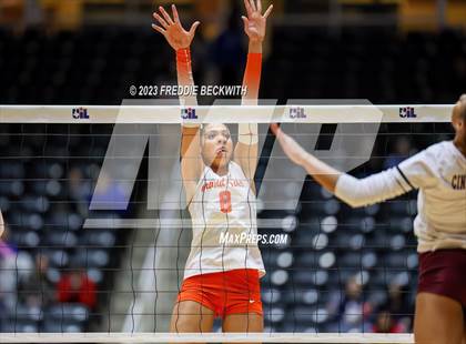 Thumbnail 2 in Grand Oaks vs. Cinco Ranch (UIL 6A Volleyball Final) photogallery.