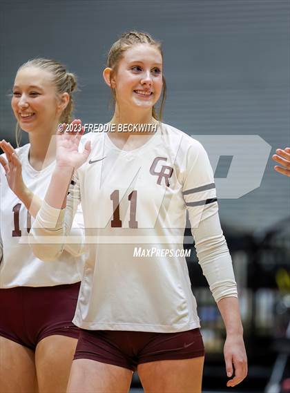 Thumbnail 2 in Grand Oaks vs. Cinco Ranch (UIL 6A Volleyball Final) photogallery.