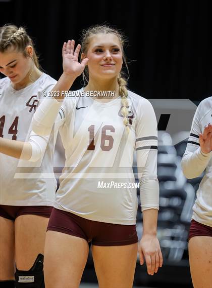 Thumbnail 2 in Grand Oaks vs. Cinco Ranch (UIL 6A Volleyball Final) photogallery.