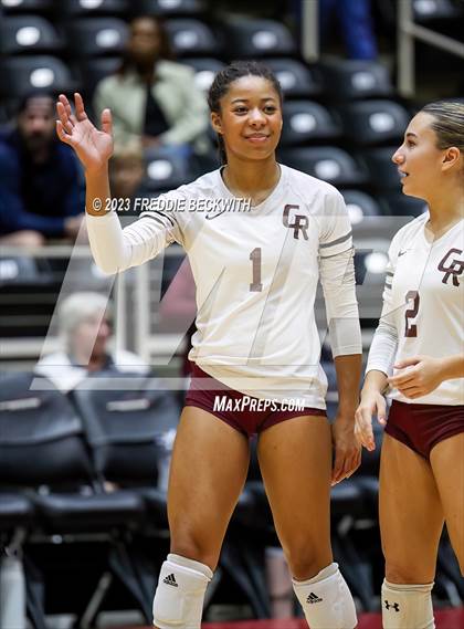Thumbnail 1 in Grand Oaks vs. Cinco Ranch (UIL 6A Volleyball Final) photogallery.