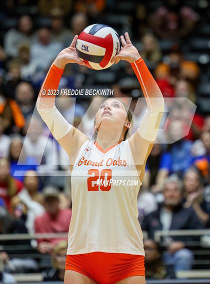 Thumbnail 2 in Grand Oaks vs. Cinco Ranch (UIL 6A Volleyball Final) photogallery.