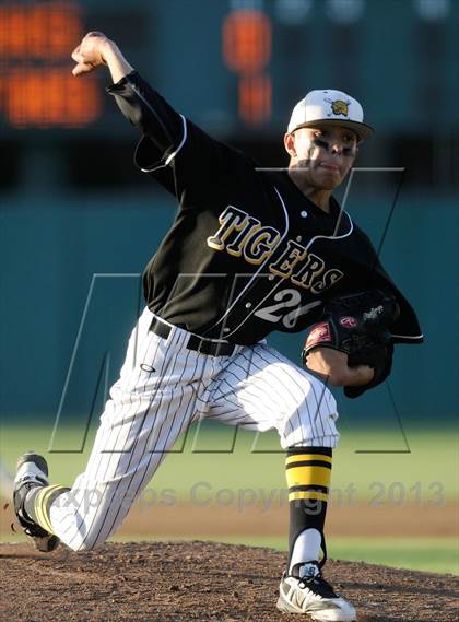 Thumbnail 1 in Banning vs. San Fernando (CIF City D1 Semi-Final) photogallery.