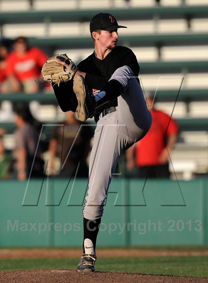 Thumbnail 1 in Banning vs. San Fernando (CIF City D1 Semi-Final) photogallery.