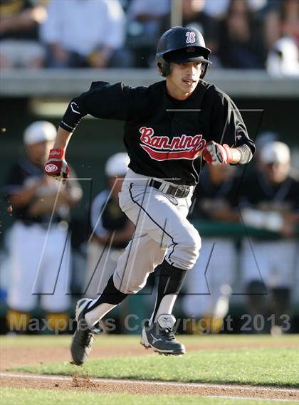 Thumbnail 3 in Banning vs. San Fernando (CIF City D1 Semi-Final) photogallery.