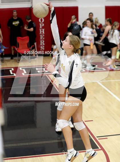 Thumbnail 3 in Safford vs Arizona Lutheran Academy (The Florence VB Invitational) photogallery.