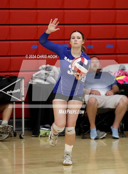 Thumbnail 3 in Safford vs Arizona Lutheran Academy (The Florence VB Invitational) photogallery.
