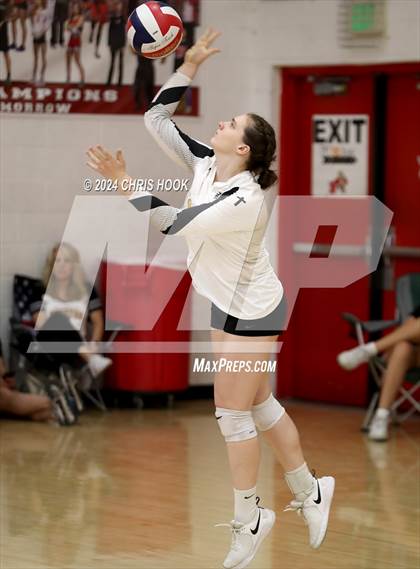 Thumbnail 2 in Safford vs Arizona Lutheran Academy (The Florence VB Invitational) photogallery.