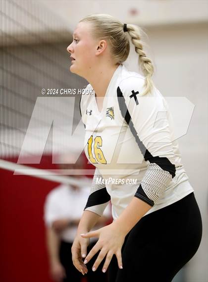 Thumbnail 3 in Safford vs Arizona Lutheran Academy (The Florence VB Invitational) photogallery.