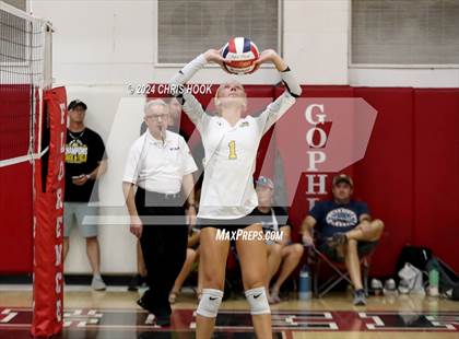 Thumbnail 3 in Safford vs Arizona Lutheran Academy (The Florence VB Invitational) photogallery.