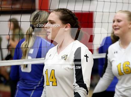 Thumbnail 2 in Safford vs Arizona Lutheran Academy (The Florence VB Invitational) photogallery.