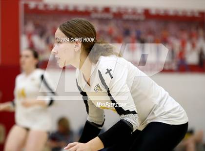 Thumbnail 2 in Safford vs Arizona Lutheran Academy (The Florence VB Invitational) photogallery.