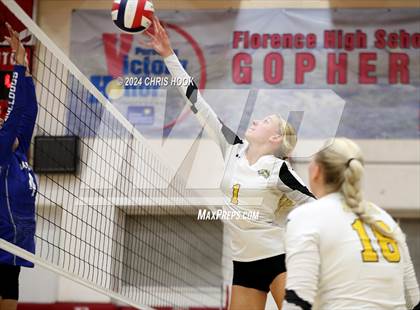 Thumbnail 2 in Safford vs Arizona Lutheran Academy (The Florence VB Invitational) photogallery.