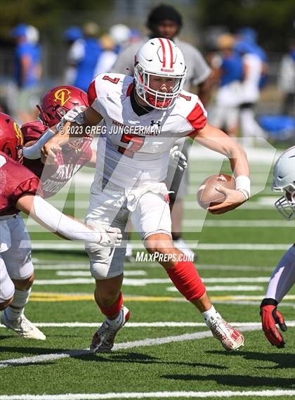 Thumbnail 1 in Cardinal Newman @ Montgomery (scrimmage) photogallery.