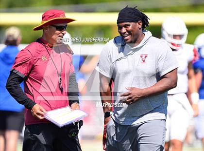 Thumbnail 2 in Cardinal Newman @ Montgomery (scrimmage) photogallery.