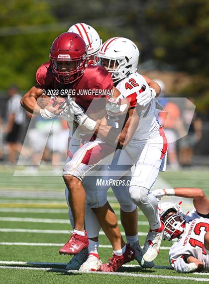 Thumbnail 1 in Cardinal Newman @ Montgomery (scrimmage) photogallery.