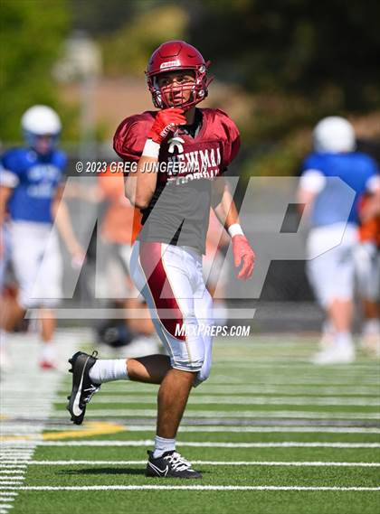 Thumbnail 2 in Cardinal Newman @ Montgomery (scrimmage) photogallery.