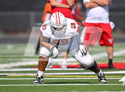 Thumbnail 1 in Cardinal Newman @ Montgomery (scrimmage) photogallery.