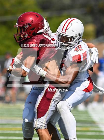Thumbnail 2 in Cardinal Newman @ Montgomery (scrimmage) photogallery.