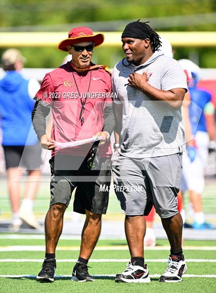 Thumbnail 3 in Cardinal Newman @ Montgomery (scrimmage) photogallery.