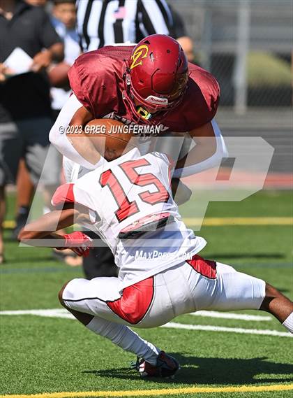 Thumbnail 2 in Cardinal Newman @ Montgomery (scrimmage) photogallery.