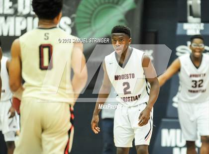 Thumbnail 3 in Modesto Christian vs. Salesian College Preparatory (MaxPreps MLK Classic) photogallery.