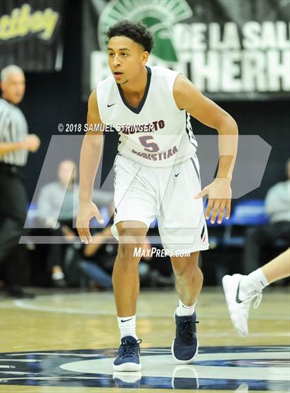 Thumbnail 1 in Modesto Christian vs. Salesian College Preparatory (MaxPreps MLK Classic) photogallery.