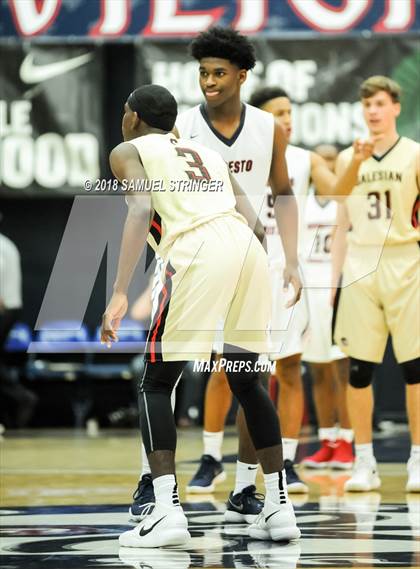 Thumbnail 1 in Modesto Christian vs. Salesian College Preparatory (MaxPreps MLK Classic) photogallery.