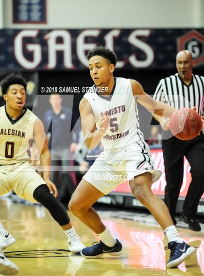 Thumbnail 1 in Modesto Christian vs. Salesian College Preparatory (MaxPreps MLK Classic) photogallery.