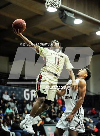 Thumbnail 1 in Modesto Christian vs. Salesian College Preparatory (MaxPreps MLK Classic) photogallery.