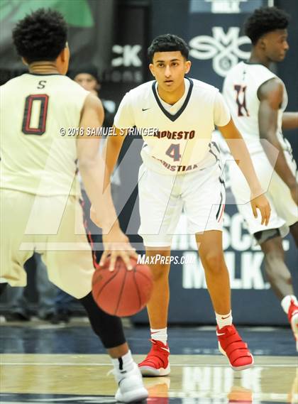 Thumbnail 2 in Modesto Christian vs. Salesian College Preparatory (MaxPreps MLK Classic) photogallery.