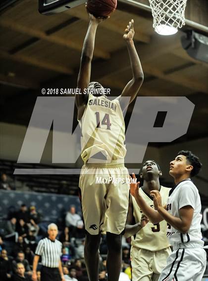 Thumbnail 1 in Modesto Christian vs. Salesian College Preparatory (MaxPreps MLK Classic) photogallery.