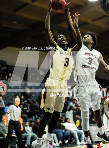 Thumbnail 2 in Modesto Christian vs. Salesian College Preparatory (MaxPreps MLK Classic) photogallery.