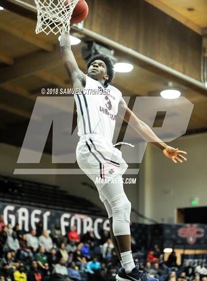 Thumbnail 1 in Modesto Christian vs. Salesian College Preparatory (MaxPreps MLK Classic) photogallery.