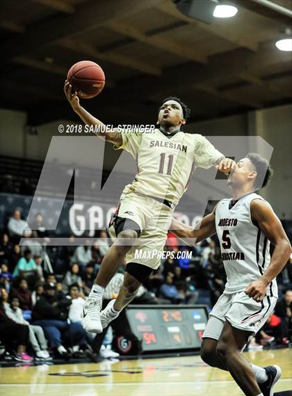 Thumbnail 3 in Modesto Christian vs. Salesian College Preparatory (MaxPreps MLK Classic) photogallery.