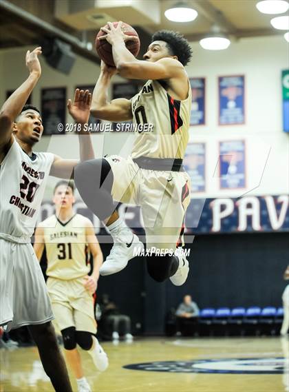 Thumbnail 1 in Modesto Christian vs. Salesian College Preparatory (MaxPreps MLK Classic) photogallery.