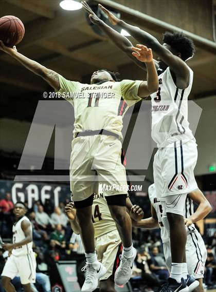 Thumbnail 3 in Modesto Christian vs. Salesian College Preparatory (MaxPreps MLK Classic) photogallery.