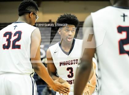 Thumbnail 1 in Modesto Christian vs. Salesian College Preparatory (MaxPreps MLK Classic) photogallery.