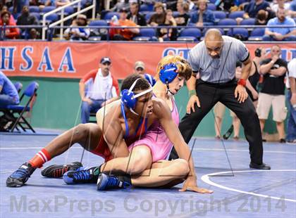 Thumbnail 2 in NCHSAA Individual Wrestling 4A Quarterfinals photogallery.