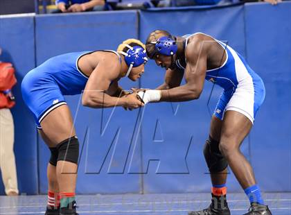 Thumbnail 2 in NCHSAA Individual Wrestling 4A Quarterfinals photogallery.