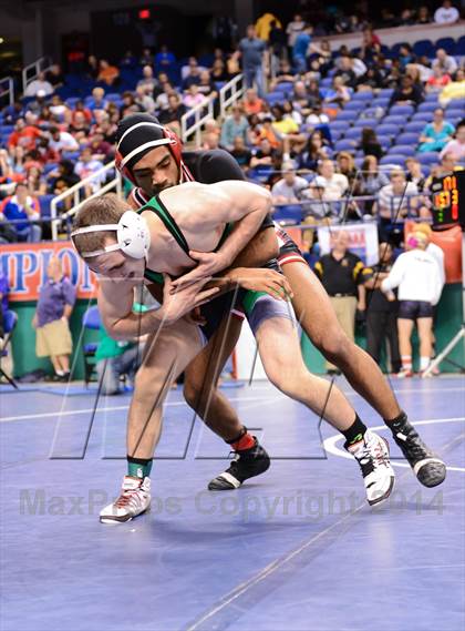 Thumbnail 1 in NCHSAA Individual Wrestling 4A Quarterfinals photogallery.