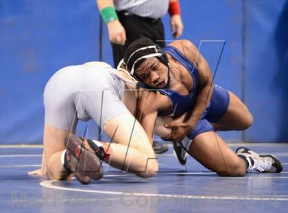 Thumbnail 3 in NCHSAA Individual Wrestling 4A Quarterfinals photogallery.