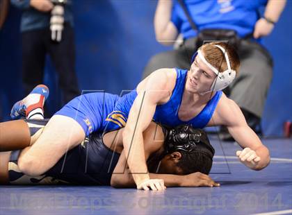 Thumbnail 1 in NCHSAA Individual Wrestling 4A Quarterfinals photogallery.