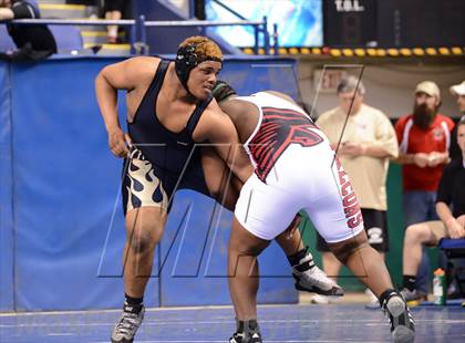 Thumbnail 2 in NCHSAA Individual Wrestling 4A Quarterfinals photogallery.