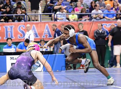 Thumbnail 3 in NCHSAA Individual Wrestling 4A Quarterfinals photogallery.