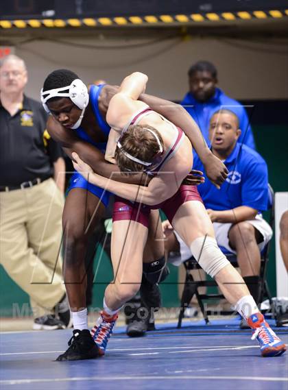 Thumbnail 1 in NCHSAA Individual Wrestling 4A Quarterfinals photogallery.