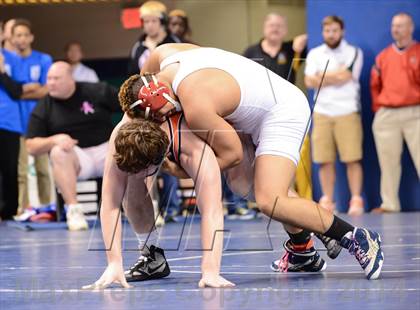 Thumbnail 1 in NCHSAA Individual Wrestling 4A Quarterfinals photogallery.