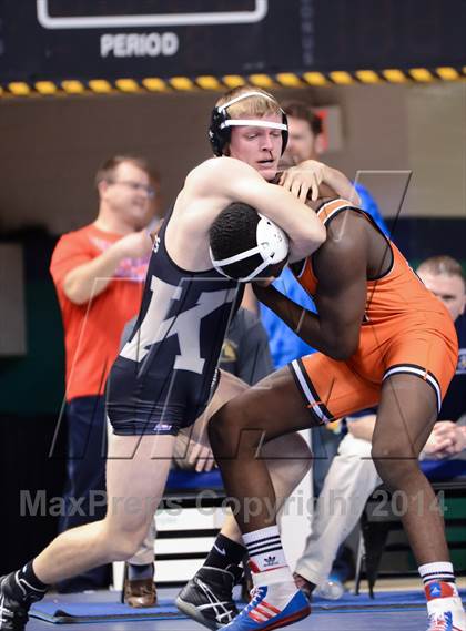 Thumbnail 2 in NCHSAA Individual Wrestling 4A Quarterfinals photogallery.