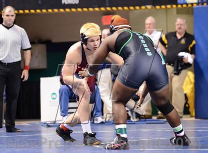 Thumbnail 3 in NCHSAA Individual Wrestling 4A Quarterfinals photogallery.