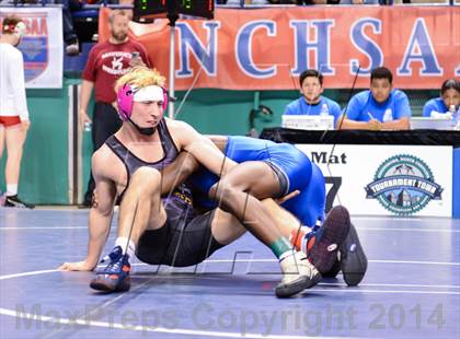Thumbnail 3 in NCHSAA Individual Wrestling 4A Quarterfinals photogallery.